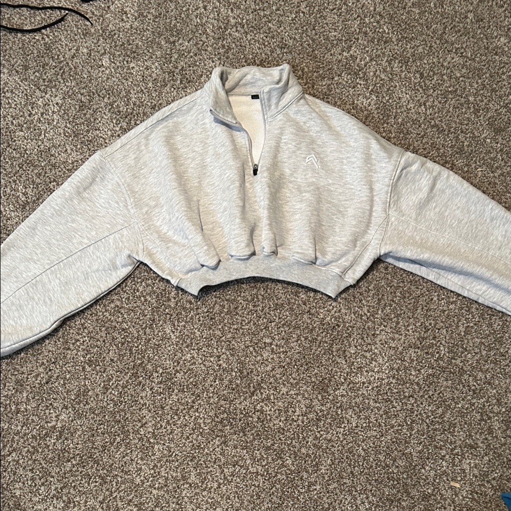 Oner Active Light Gray Cropped Sweater
